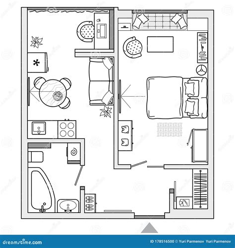 Floor plans and interior design .